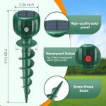 Solar-Powered Mole Repellent - 4 Pack, Waterproof