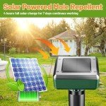 Solar Sonic Mole and Rodent Repellent Spikes - 4 Pack