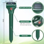 Solar Ultrasonic Mole Repellent Stakes - 4 Pack