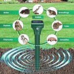 Solar Ultrasonic Mole Repellent Stakes - 4 Pack