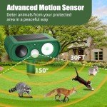 Solar Ultrasonic Animal Repeller with Motion Detection
