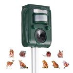 Solar Animal Repellent with Ultrasonic Motion Detector