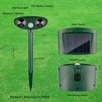 2 Pack Solar Ultrasonic Pest Repellent Defender