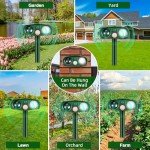 Outdoor Solar Ultrasonic Cat and Animal Repeller