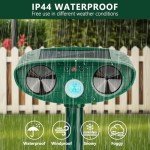 2 Pack Solar Ultrasonic Pest Repellent Defender