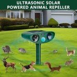 2 Pack Solar Ultrasonic Pest Repellent Defender