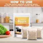 12 Pack Peppermint Skunk Repellent Pouches