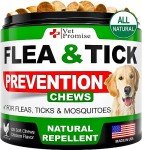 Natural Flea and Tick Chewables for Dogs - 120 Tablets