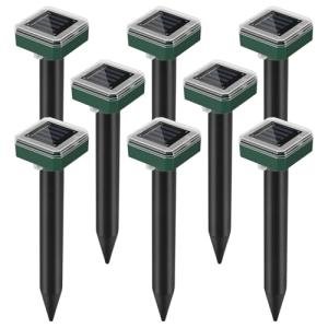 Solar Ultrasonic Mole Repellent - 8 Pack