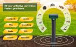 8PK Solar-Powered Ultrasonic Mole and Gopher Repellent