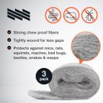 Mouse Hole Steel Wool Filler - 3 Pack