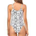 Edelqual One Piece Swimsuit for Women High Cut Swimwear Cutout Sexy Monokini Tummy Control Bathing Suit(Snake Skin, XXL)