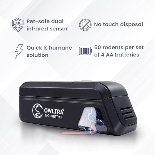OWLTRA Indoor Electric Mouse Trap, Pet Safe, Instant Kill