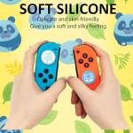 Epstur Cute Thumb Grip Caps for Nintendo Switch/Lite/OLED Controller, for Animal Crossing Kawaii Leaf Joystick Analog Soft Silicone Button Stick Covers for Joy Con Controlle(Leaf Raccoon)