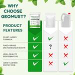 Geomust Diatomaceous Earth Insect & Pest Control, Crawling Insect Killer with Peppermint, Safe for Home & Garden, Ants, Roaches, Fleas, Bed Bugs, Silverfish & More, 1 lb