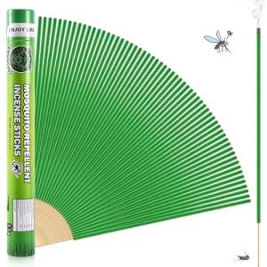 FernBliss Mosquito Repellent Incense Sticks - 60 Plant-Based Citronella Incense Sticks for Backyard, Travel, Camping, Indoors, and Outdoor Patio