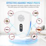 2025 Upgraded Ultrasonic Pest Control Repeller, Mouse Repellent Indoor for Spider Bug Roach Ant Fly Rat Mice Insect Deterrent, Mouse Rodent Repellent Ultrasonic Plug in, 3 Mode Switching, 6 Pack