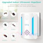 BOZFLY Ultrasonic Pest & Insect Repeller, Upgraded Indoor Ultrasonic Repellent for Mosquitoes, Roaches, Flies, Mouse, Geckos, Spiders, Electronic Plug in Pest Control, 2 Mode Switching - White (6)