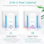 BOZFLY Ultrasonic Pest & Insect Repeller, Upgraded Indoor Ultrasonic Repellent for Mosquitoes, Roaches, Flies, Mouse, Geckos, Spiders, Electronic Plug in Pest Control, 2 Mode Switching - White (6)