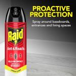 Raid Ant & Roach Killer Spray For Listed Bugs, Keeps Killing for Weeks, Lemon Scent, 17.5 oz