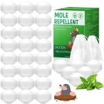 24 Pack Mole Repellent for Yard Garden Outdoor, Mole Repellent for Vole, Groundhog, Gopher | Waterproof & Sunproof | Eco-Friendly, Non-Toxic | Ready-to-Use Mole Deterrent | Safe for Kids & Pets