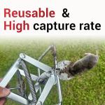 Mole Trap Scissor 2 Pack, Upgraded Mole Traps for Lawns That Kill Best, Galvanized Steel Mole Killer, Easy Step Setup