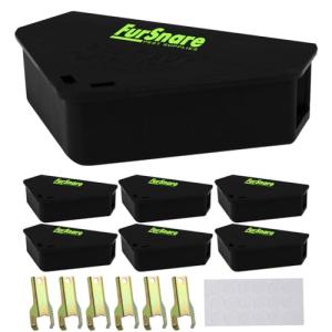 Mouse Bait Station for Outdoor & Indoor with Keys - Mice Traps for House Indoor Kill - Mouse Poisoning Rat Bait Box for Home, Pest Control - Reusable, Safe for Kids & Pets (6 Pack Rodent Traps)