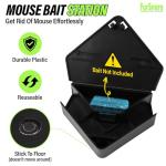 Mouse Bait Station for Outdoor & Indoor with Keys - Mice Traps for House Indoor Kill - Mouse Poisoning Rat Bait Box for Home, Pest Control - Reusable, Safe for Kids & Pets (6 Pack Rodent Traps)