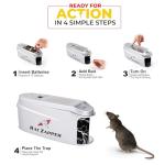 Rat Zapper - Electric Mouse Traps Indoor for Home - Safe and Effective Rat Killer - Electronic Mouse Trap Zapper Reusable and No Touch - Rodent Killer Outdoors & Indoor
