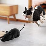 Aerbee Remote Control Rat Toy, Electric RC Mouse Toy Emulation Flocking Rat Toy Interactive Cat Toys Pet Toys Funny Wireless Chasing Prank Joke Scary Trick Rats Animal for Pets Novelty Gift