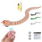 FauKait Remote Control Snake Toy RC&Robot Electric Snake Toy Fast Moving of Fake Rattlesnake Christmas Halloween Toys Party Favor Gifts Joke Prank for Kids Boys(Brown)