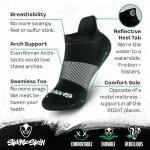 SKUNK SKIN Anti-Odor Ankle Tab Socks – Pack of 1 - Breathable Cotton Athletic Socks for Men & Women – Moisture-Wicking, Low-Cut Design, Comfortable for Everyday Wear, Running & Travel – Black