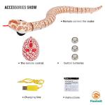 FauKait Remote Control Snake Toy RC&Robot Electric Snake Toy Fast Moving of Fake Rattlesnake Christmas Halloween Toys Party Favor Gifts Joke Prank for Kids Boys(Brown)
