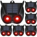 Qualirey 6 Pack Solar Animal Repellent Nocturnal Predator Control Light Animal Repellent for Coyote, Raccoon, Deer, Skunk Outdoor Animal Predator Deterrent Devices for Garden Yard Farm Chicken Coop