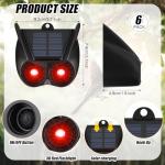 Qualirey 6 Pack Solar Animal Repellent Nocturnal Predator Control Light Animal Repellent for Coyote, Raccoon, Deer, Skunk Outdoor Animal Predator Deterrent Devices for Garden Yard Farm Chicken Coop