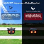 Solar Nocturnal Animal Repeller, Predator Control Light Animal Repellent for Coyote, Raccoon, Deer, Fox, Skunk, Outdoor Predator Deterrent Ideal for Garden, Yard, Farm, Chicken Coop (2 Pack)