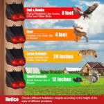 Qualirey 6 Pack Solar Animal Repellent Nocturnal Predator Control Light Animal Repellent for Coyote, Raccoon, Deer, Skunk Outdoor Animal Predator Deterrent Devices for Garden Yard Farm Chicken Coop