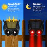 Qualirey 6 Pack Solar Animal Repellent Nocturnal Predator Control Light Animal Repellent for Coyote, Raccoon, Deer, Skunk Outdoor Animal Predator Deterrent Devices for Garden Yard Farm Chicken Coop