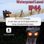 Solar Nocturnal Animal Repeller, Predator Control Light Animal Repellent for Coyote, Raccoon, Deer, Fox, Skunk, Outdoor Predator Deterrent Ideal for Garden, Yard, Farm, Chicken Coop (2 Pack)