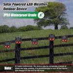 Qualirey 6 Pack Solar Animal Repellent Nocturnal Predator Control Light Animal Repellent for Coyote, Raccoon, Deer, Skunk Outdoor Animal Predator Deterrent Devices for Garden Yard Farm Chicken Coop