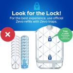 Zevo Flying Insect Trap Refill - for The Zevo MAX & Standard Indoor Fly Trap - Catch Gnats, House & Fruit Flies - Easy to Use - Mess-Free Disposal (4 Refill Cartridges)