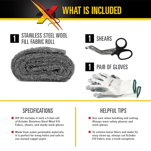 Large DIY Rodent Control Kit with Stainless Steel Wool