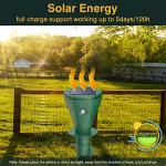 Aeemrn Mole Repellent Solar Powered, Patent Screw-Shape-Stake Design, IP65 Waterproof, Varying Sonic and Vibration to Expel Mole Gopher Snake Vole, for Lawn Garden & Yard(8pc)