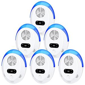 Bectine 2025 Upgraded Version Ultrasonic Pest Repeller 6 Packs, Mouse Repellent, Indoor Pest Control for Roach Rodent Mouse Bugs Mosquito Mice Spider Ant Fleas Insects Cockroach (6 Pack)