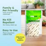 BugMD Vamoose Rodent Repellent Pouches (1 Pack, 4 Pouches) Plant-Powered Rat Repellent, Mouse Deterrent, Indoor & Outdoor Mice Repellent, Best Mouse Repellent, Natural Rat & Mouse Repellent