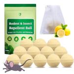 Rodent and Insect Repellent Balls, Rats and Squirrel Repellent for Indoor and Outdoor, Peppermint to Repel Rats and Mice, Mouse and Rodent Deterrent for House, Garden, 12 Packs