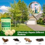 Rodent and Insect Repellent Balls, Rats and Squirrel Repellent for Indoor and Outdoor, Peppermint to Repel Rats and Mice, Mouse and Rodent Deterrent for House, Garden, 12 Packs