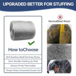 APSHIZE Wire Mesh Hole Fill Fabric 5” X 36 Ft, Wire Mesh for Mice Control DIY and Garden House, 304 Stainless Steel Gap Hole Blocker, Flexible Stretchy Hardware Cloth