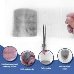 APSHIZE Wire Mesh Hole Fill Fabric 5” X 36 Ft, Wire Mesh for Mice Control DIY and Garden House, 304 Stainless Steel Gap Hole Blocker, Flexible Stretchy Hardware Cloth