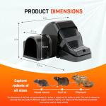 CATCHRANG Mouse & Rat Snap Trap – Optimized for Rodent Size, Reusable, Indoor/Outdoor, Humane Kill, 2 Pack